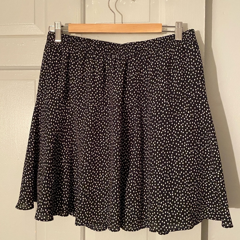 Black and White Polka Dot Skirt